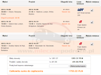 Loty na Barbados (październik)